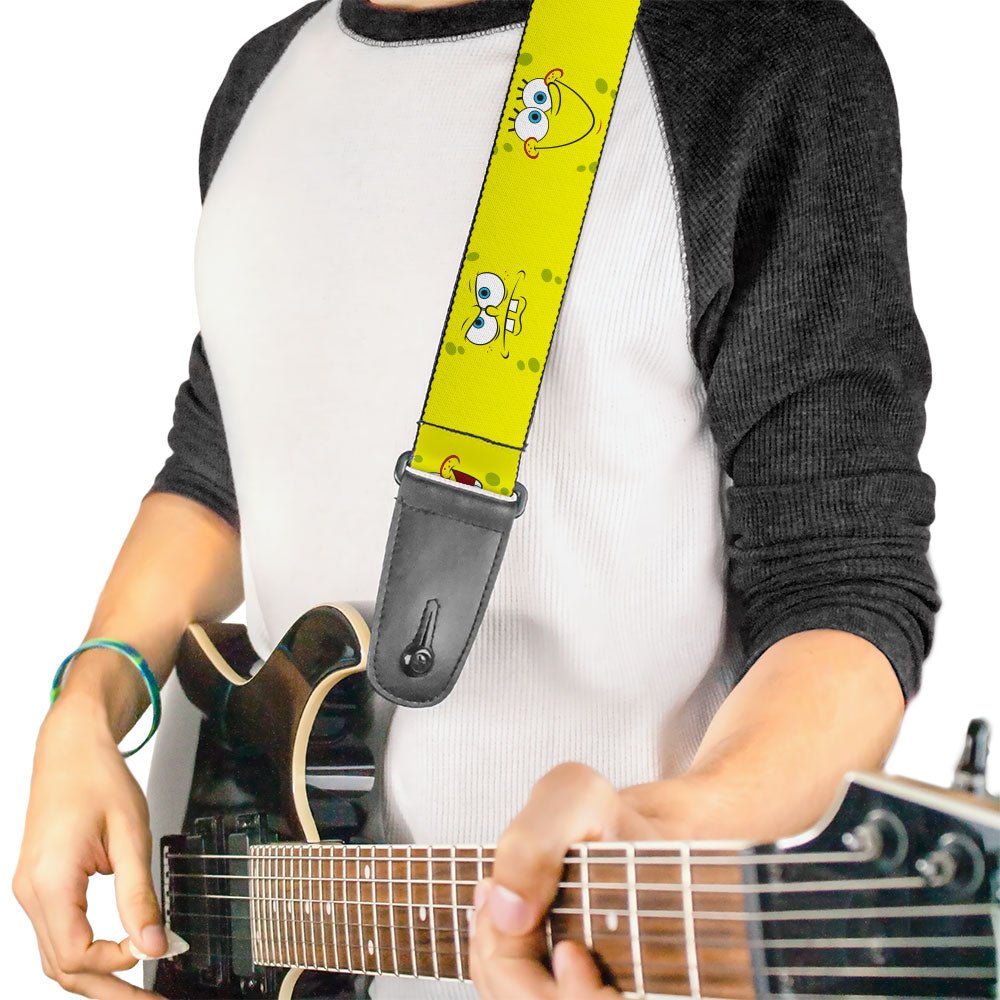 SpongeBob SquarePants Guitar Strap Expressions Yellow Adjustable - Paramount Shop