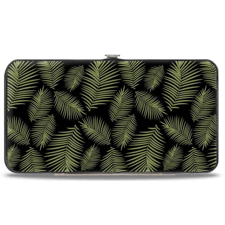 SpongeBob SquarePants Hinged Wallet Primitive Sponge Pose Leaves Black Green - Paramount Shop