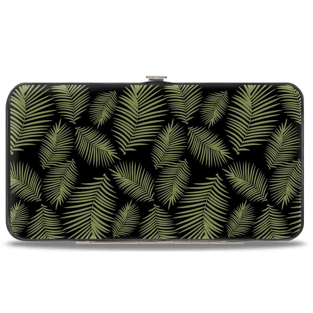 SpongeBob SquarePants Hinged Wallet Primitive Sponge Pose Leaves Black Green - Paramount Shop