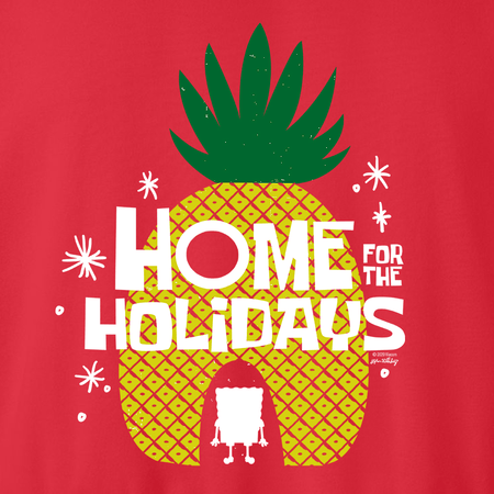 SpongeBob SquarePants Home for the Holidays Fleece Crewneck Sweatshirt - Paramount Shop