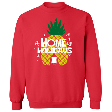 SpongeBob SquarePants Home for the Holidays Fleece Crewneck Sweatshirt - Paramount Shop