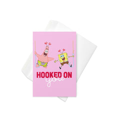 SpongeBob SquarePants Hooked On You Tarjeta de felicitación - 4 en x 6 en