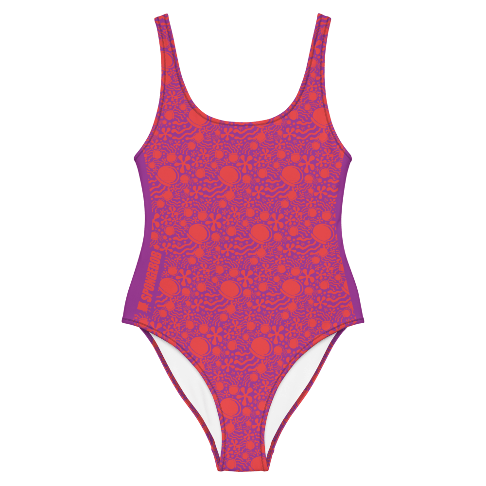 SpongeBob SquarePants Jellyfish Fields Women's All - Over Print One - Piece Swimsuit - Paramount Shop