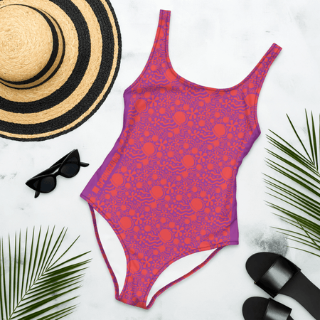 SpongeBob SquarePants Jellyfish Fields Women's All - Over Print One - Piece Swimsuit - Paramount Shop