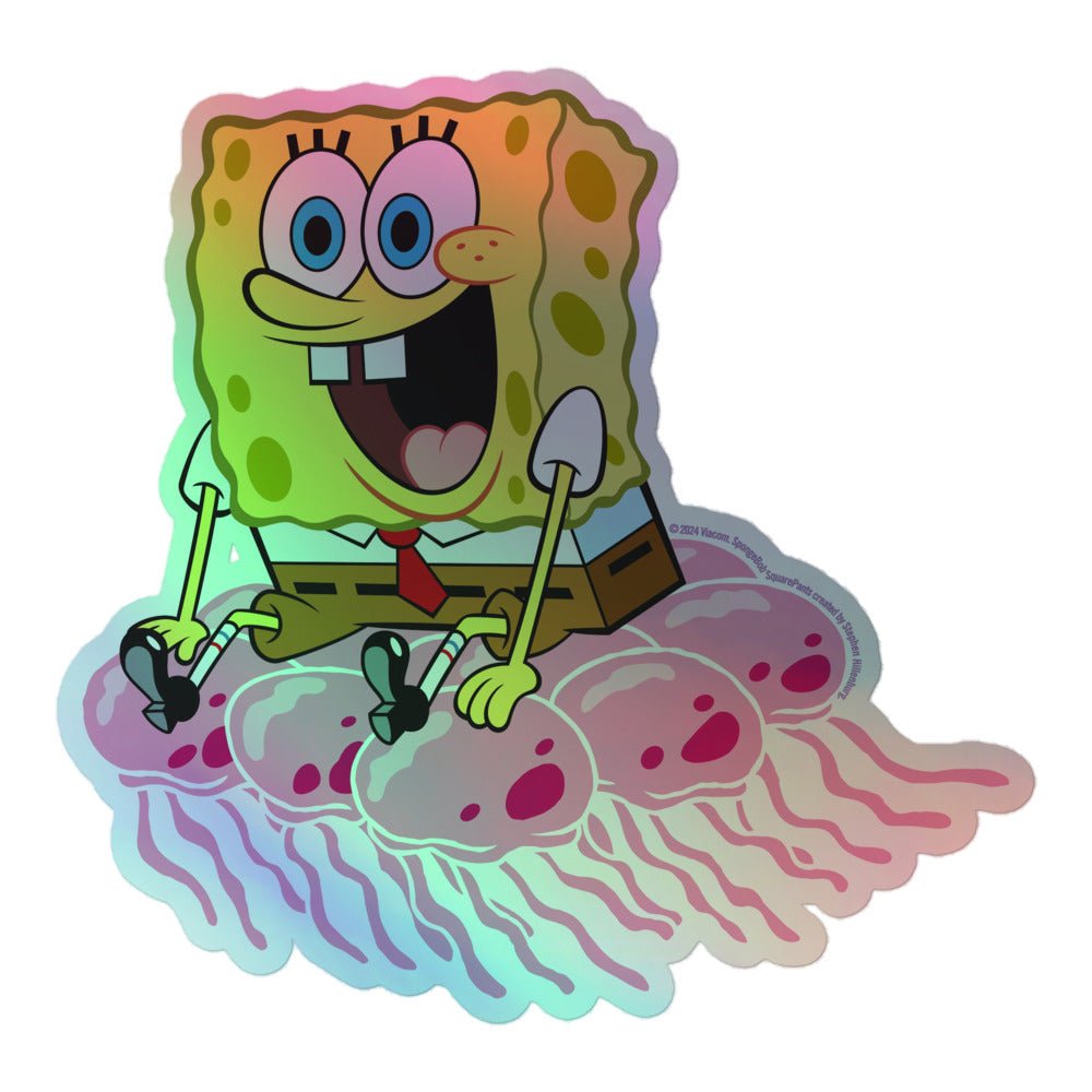 Spongebob Fish Sticker SpongeBob Squarepants Jellyfish Holographic Sticker – Paramount Shop