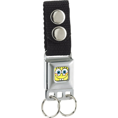 SpongeBob SquarePants Keychain Face Close - Up Full Color SeatBelt Buckle - Paramount Shop