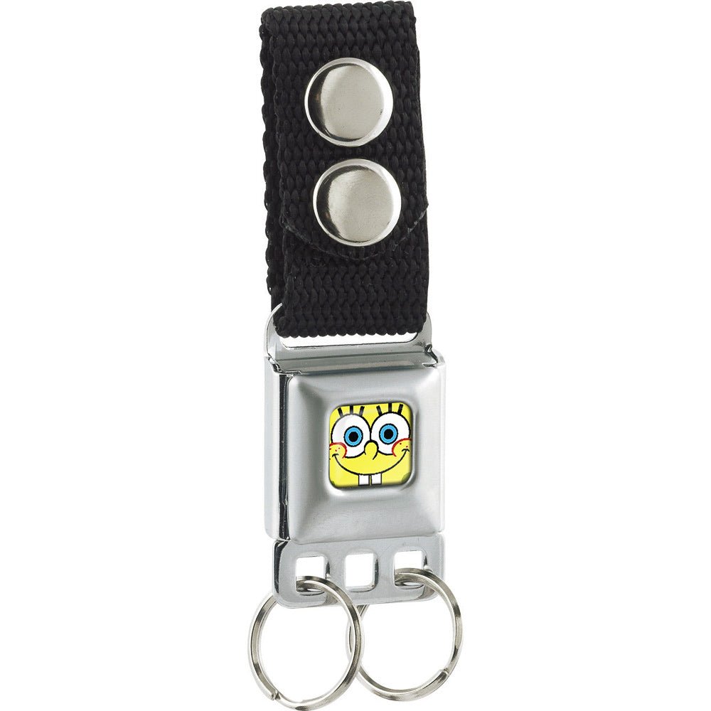 SpongeBob SquarePants Keychain Face Close - Up Full Color SeatBelt Buckle - Paramount Shop