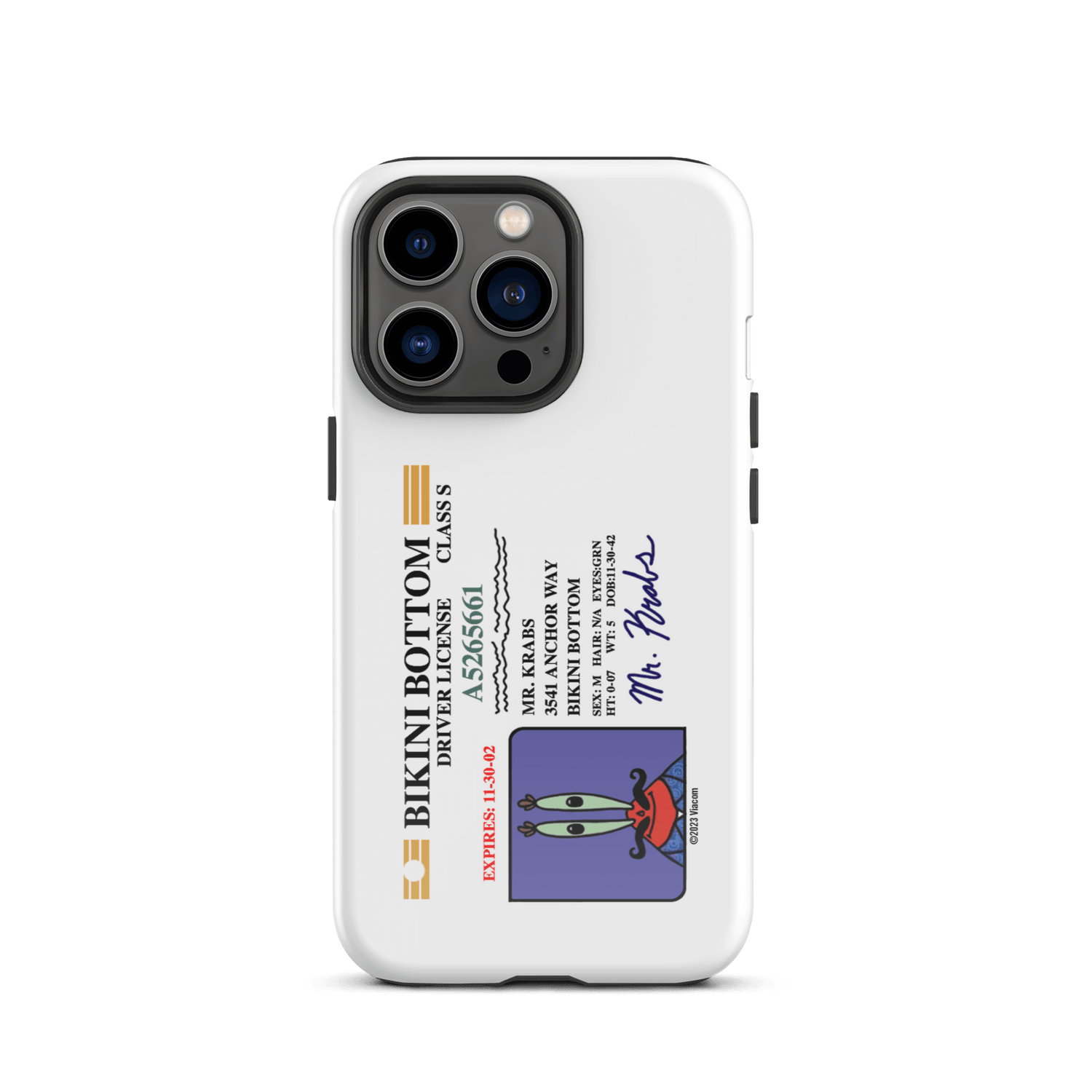 SpongeBob SquarePants Mr. Krabs Driver's License Tough Case for iPhone - Paramount Shop