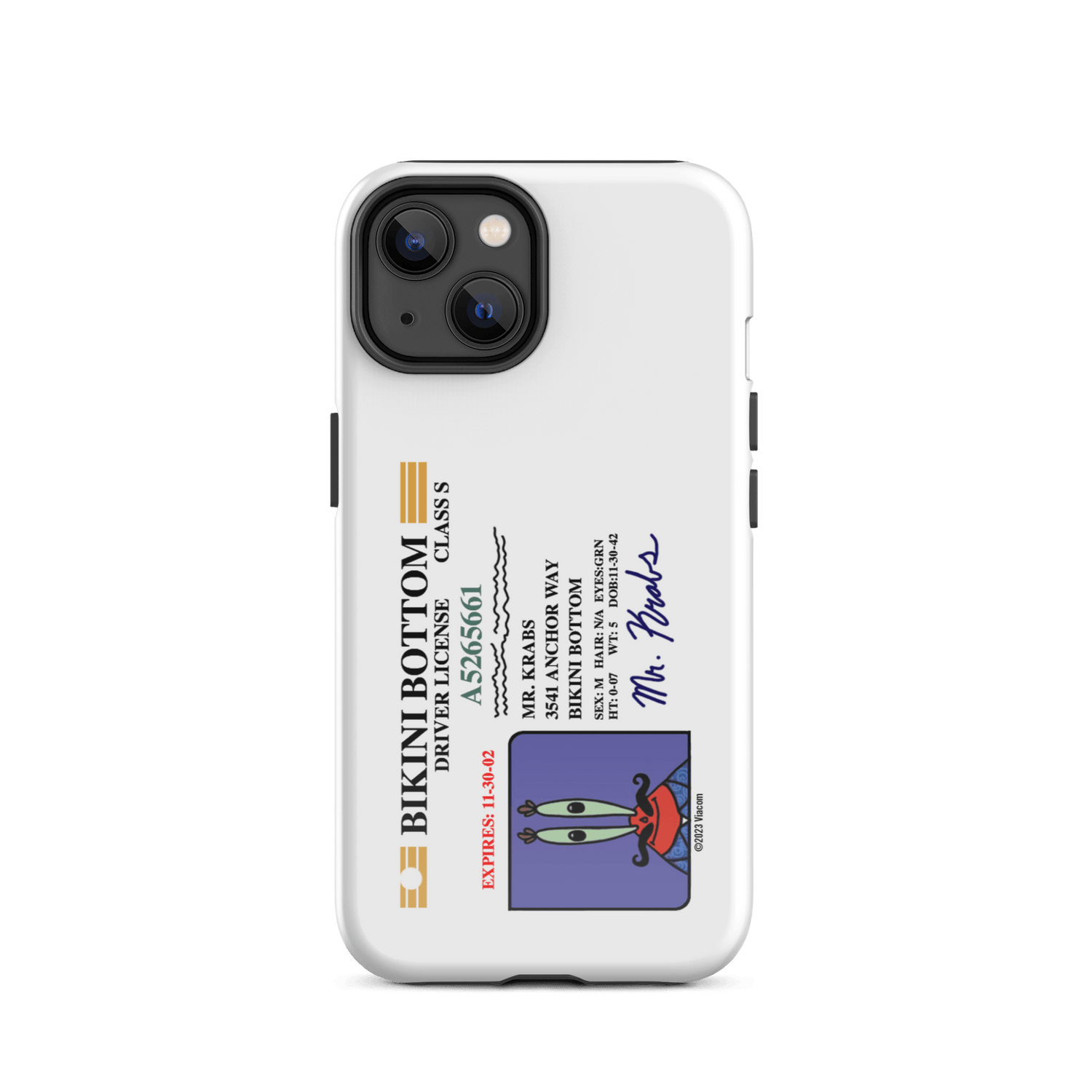 SpongeBob SquarePants Mr. Krabs Driver's License Tough Case for iPhone - Paramount Shop