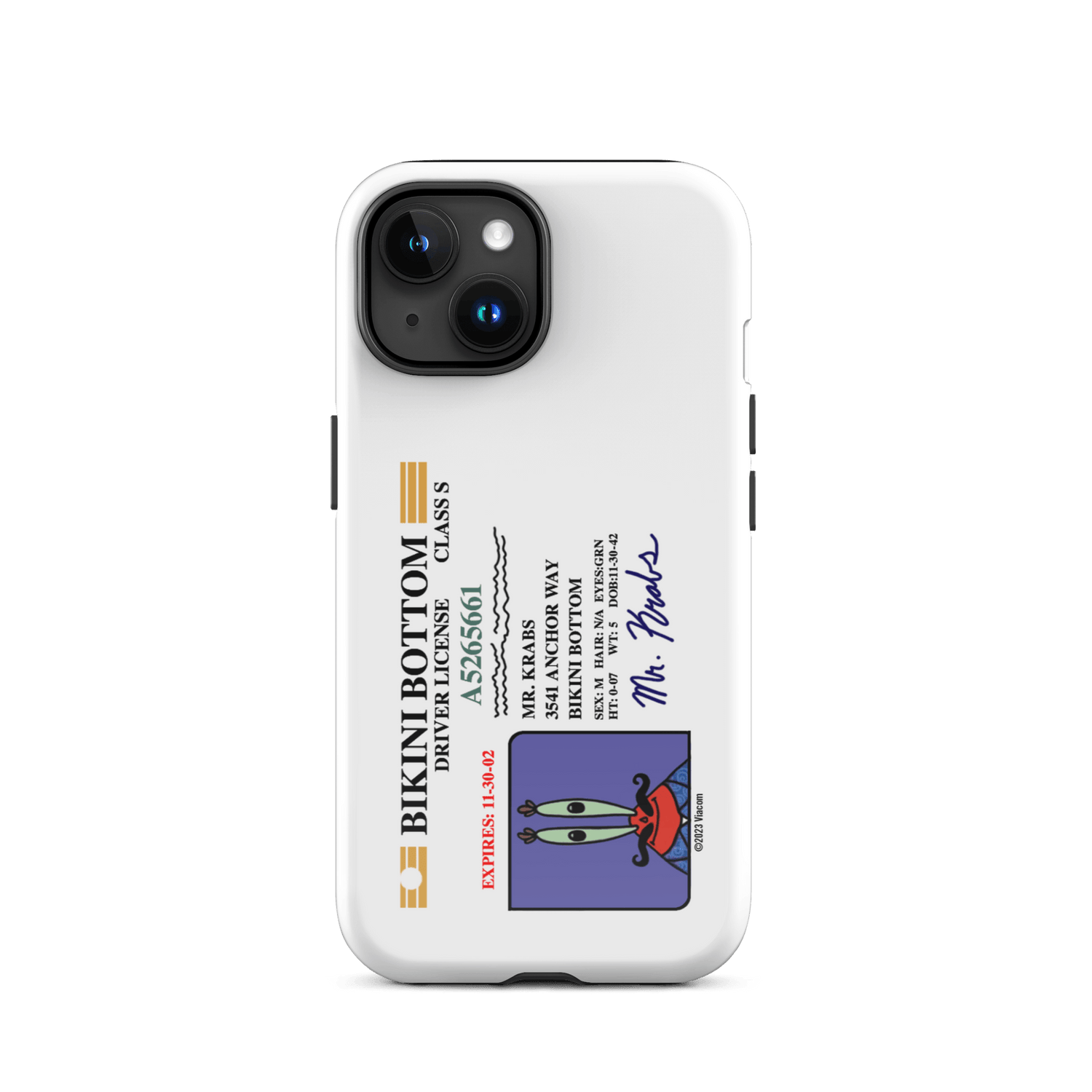 SpongeBob SquarePants Mr. Krabs Driver's License Tough Case for iPhone - Paramount Shop