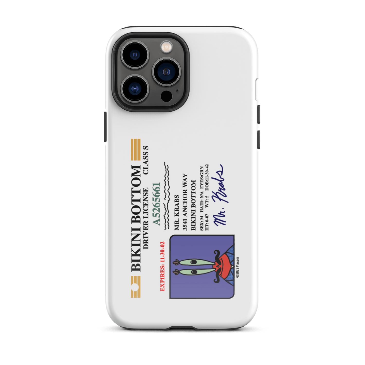 SpongeBob SquarePants Mr. Krabs Driver's License Tough Case for iPhone - Paramount Shop