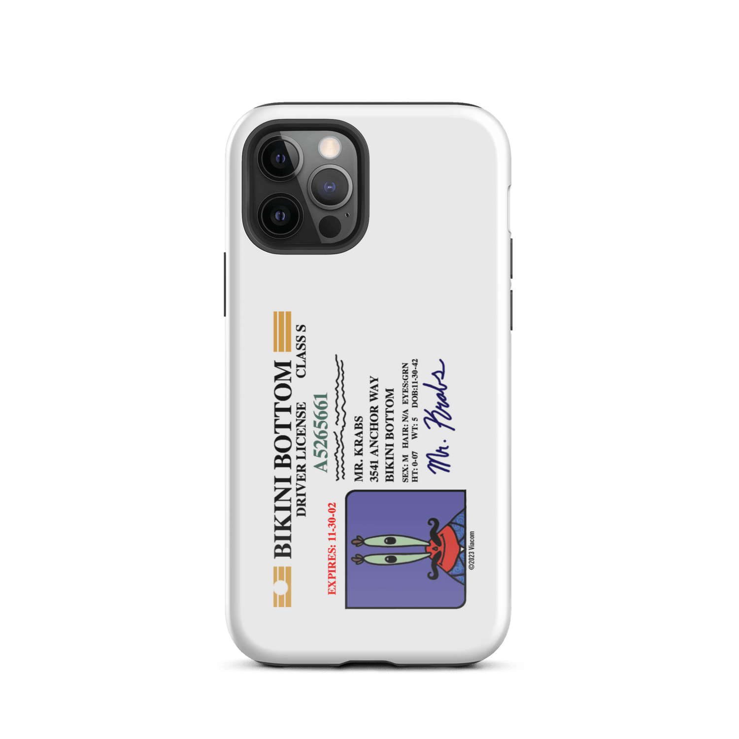 SpongeBob SquarePants Mr. Krabs Driver's License Tough Case for iPhone - Paramount Shop