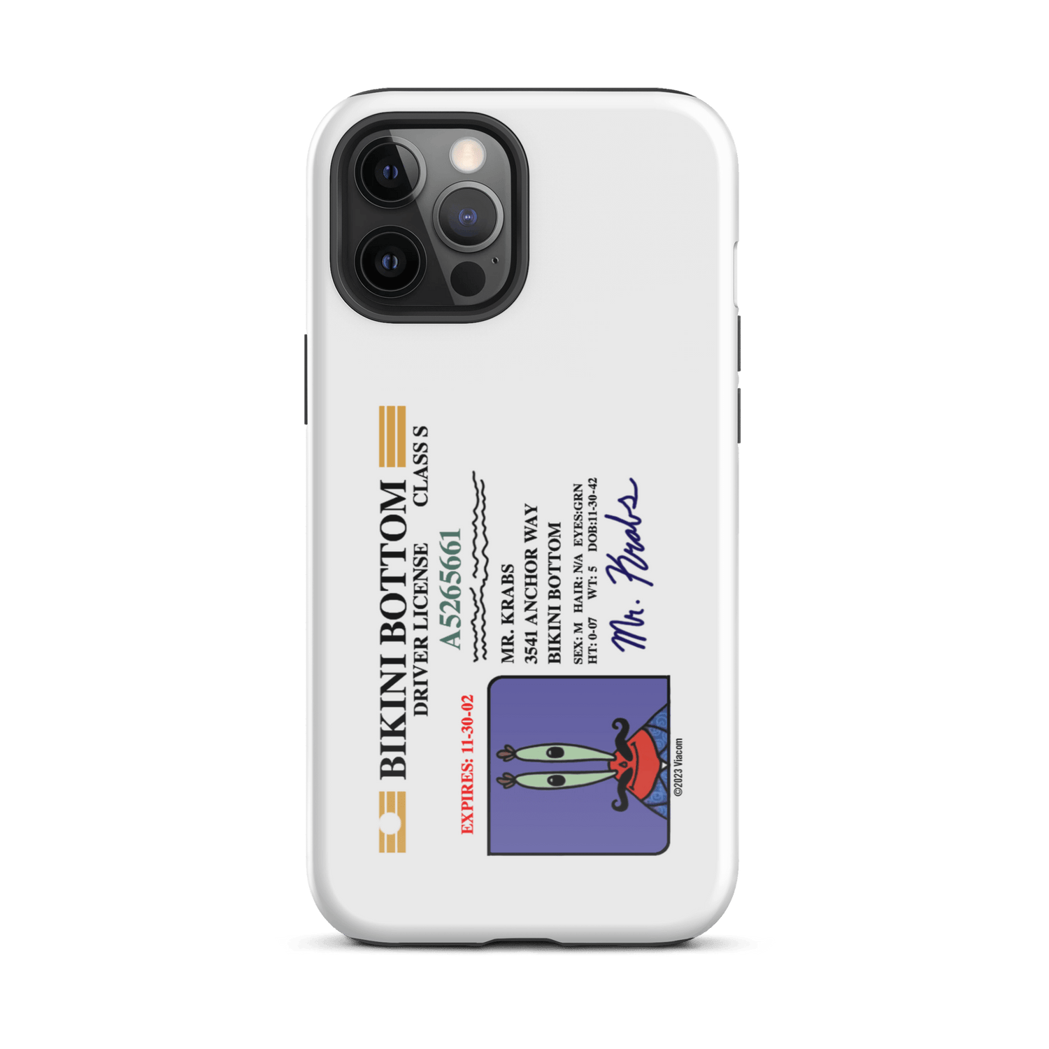 SpongeBob SquarePants Mr. Krabs Driver's License Tough Case for iPhone - Paramount Shop