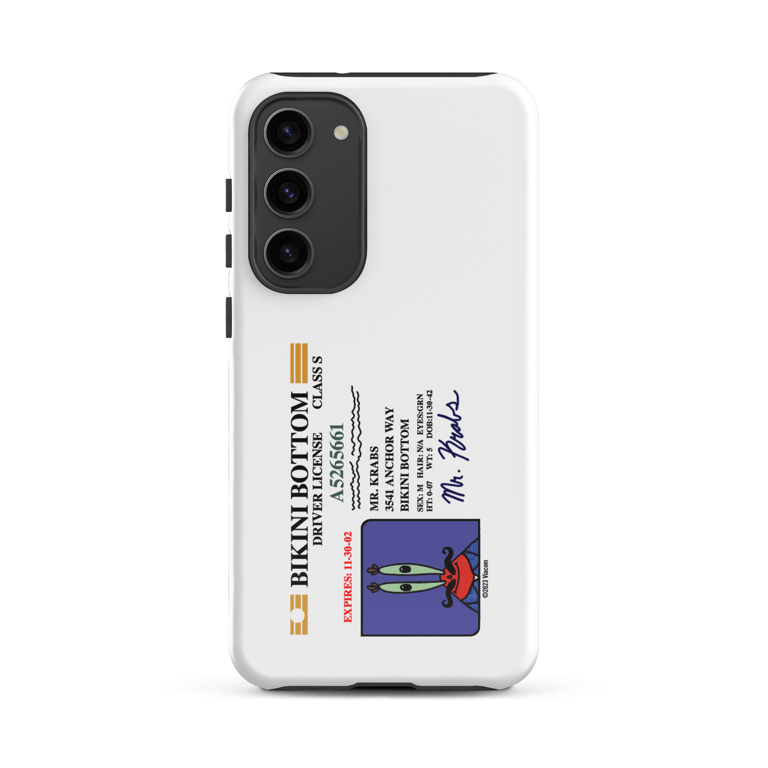 SpongeBob SquarePants Mr. Krabs Driver's License Tough Phone Case - Samsung - Paramount Shop