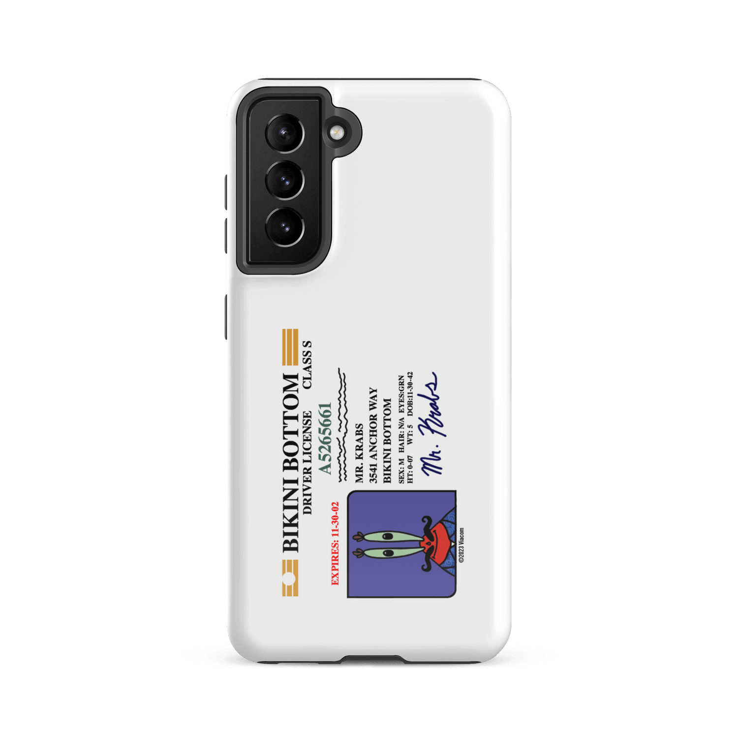 SpongeBob SquarePants Mr. Krabs Driver's License Tough Phone Case - Samsung - Paramount Shop