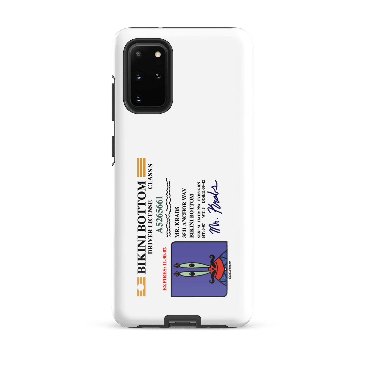 SpongeBob SquarePants Mr. Krabs Driver's License Tough Phone Case - Samsung - Paramount Shop