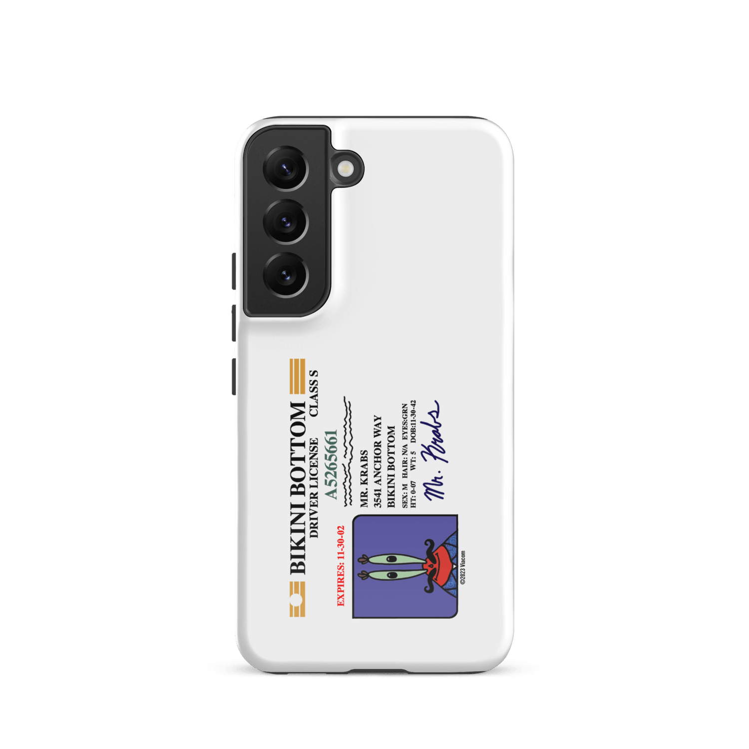 SpongeBob SquarePants Mr. Krabs Driver's License Tough Phone Case - Samsung - Paramount Shop