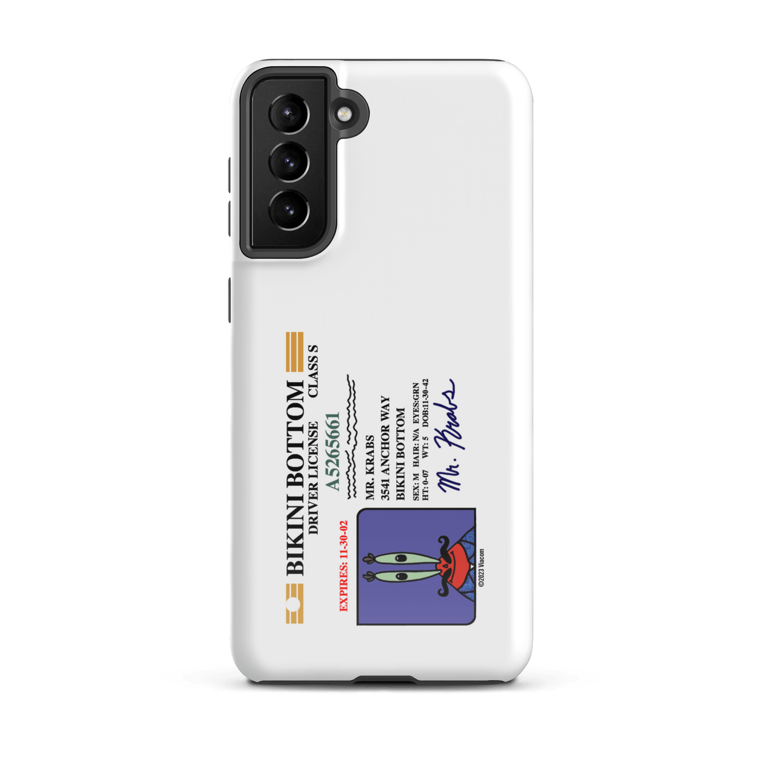 SpongeBob SquarePants Mr. Krabs Driver's License Tough Phone Case - Samsung - Paramount Shop