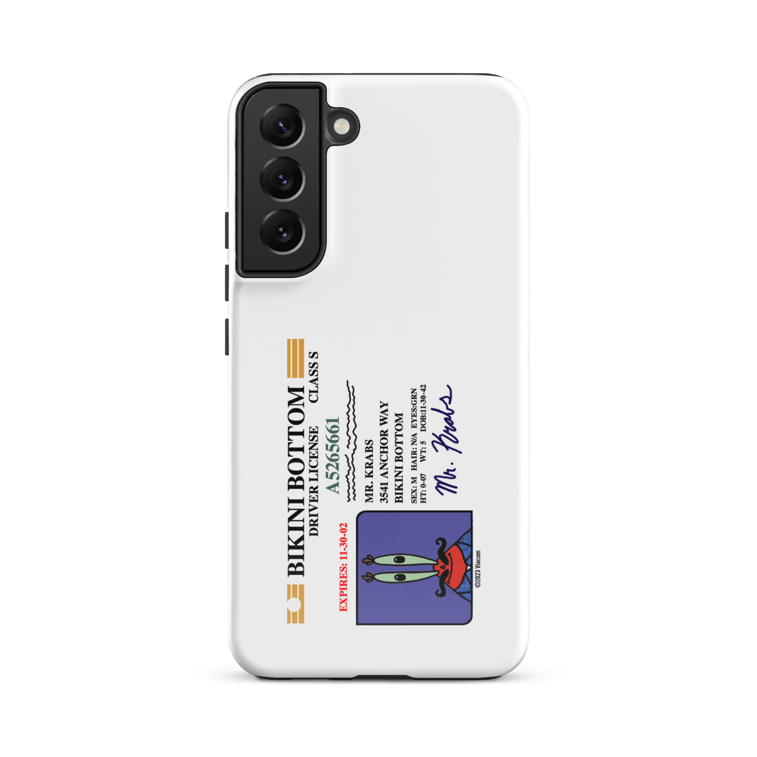 SpongeBob SquarePants Mr. Krabs Driver's License Tough Phone Case - Samsung - Paramount Shop