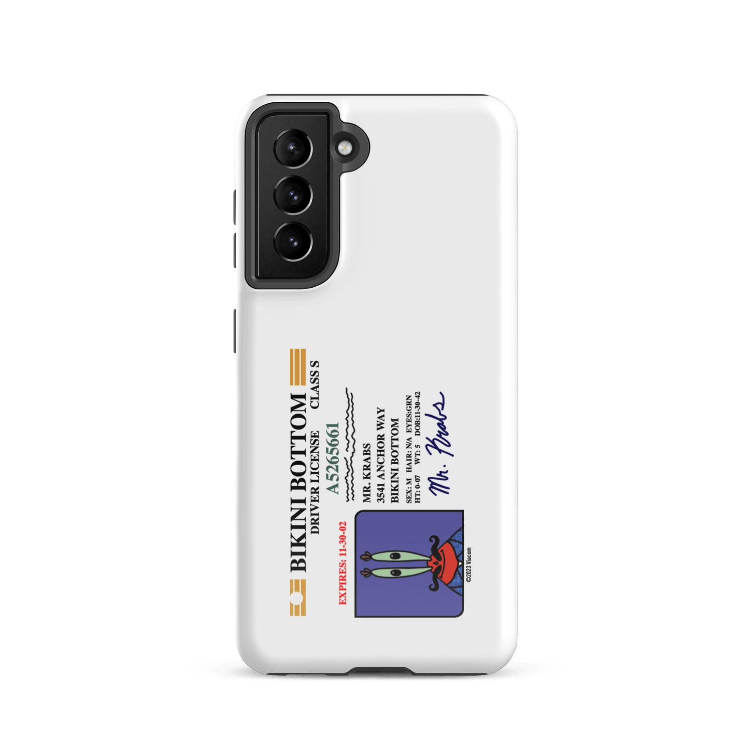 SpongeBob SquarePants Mr. Krabs Driver's License Tough Phone Case - Samsung - Paramount Shop