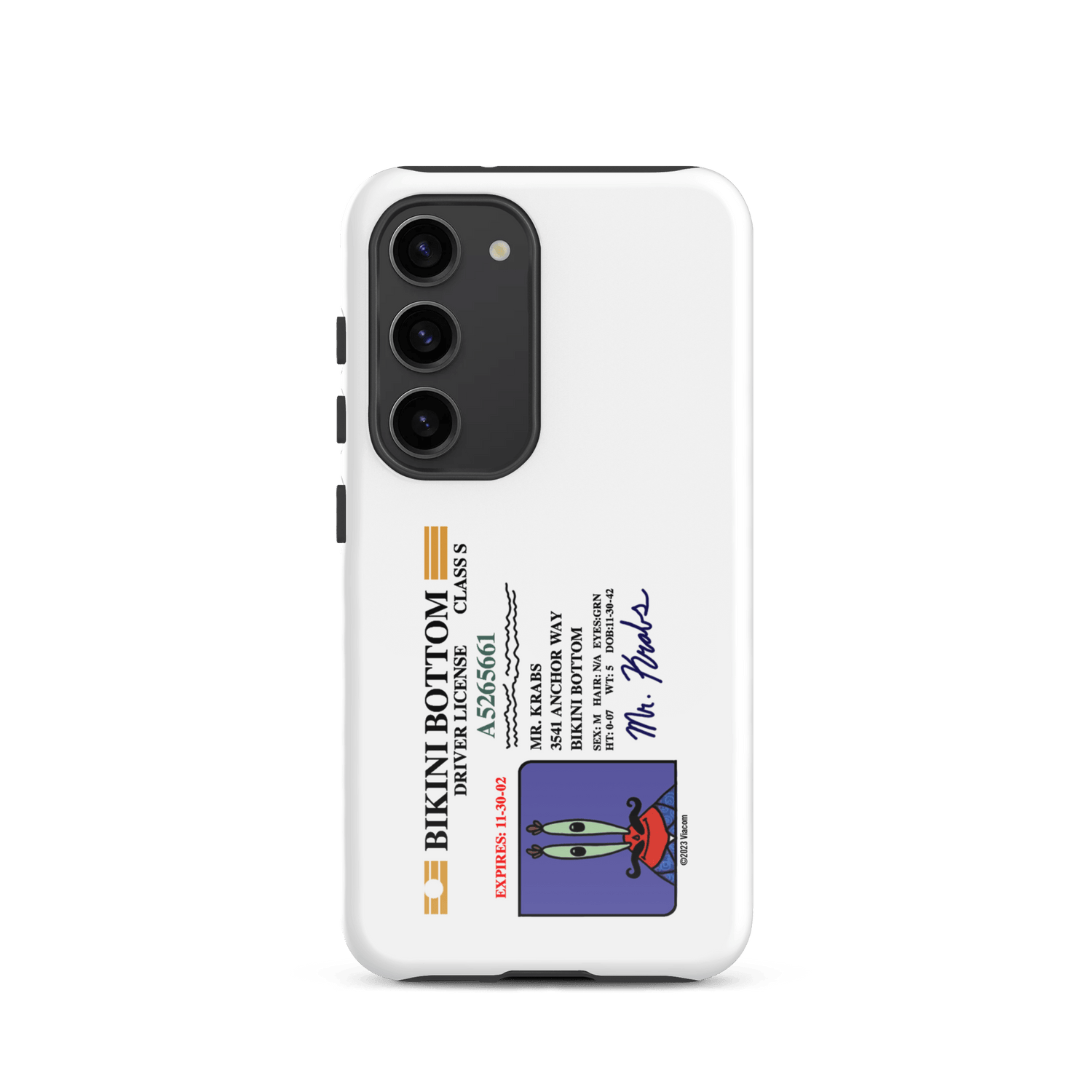 SpongeBob SquarePants Mr. Krabs Driver's License Tough Phone Case - Samsung - Paramount Shop