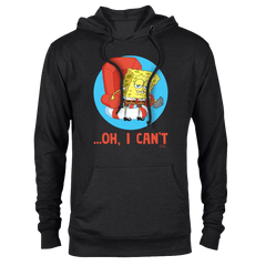 SpongeBob SquarePants Oh, I Can't Meme Lightweight Hooded Sweatshirt - Black / SM