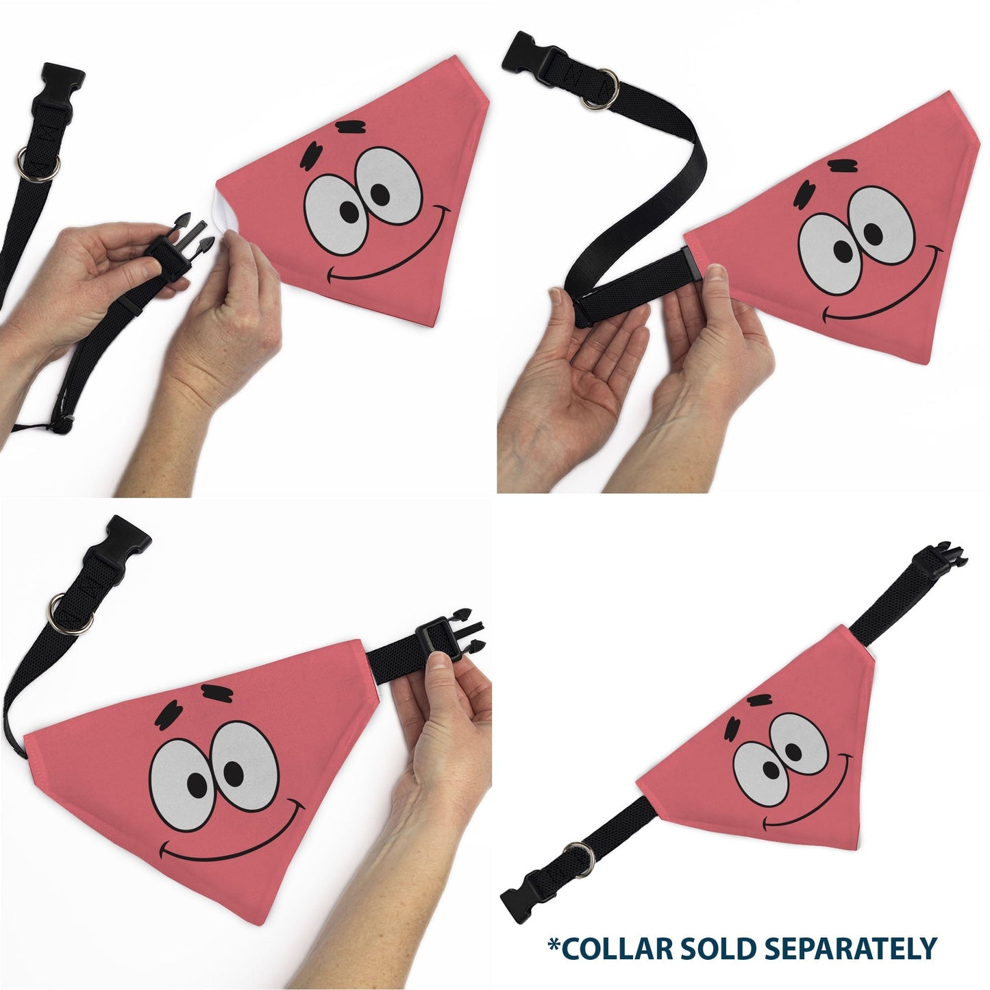 SpongeBob SquarePants Pet Bandana Patrick Star Face Close - Up Pink - Paramount Shop