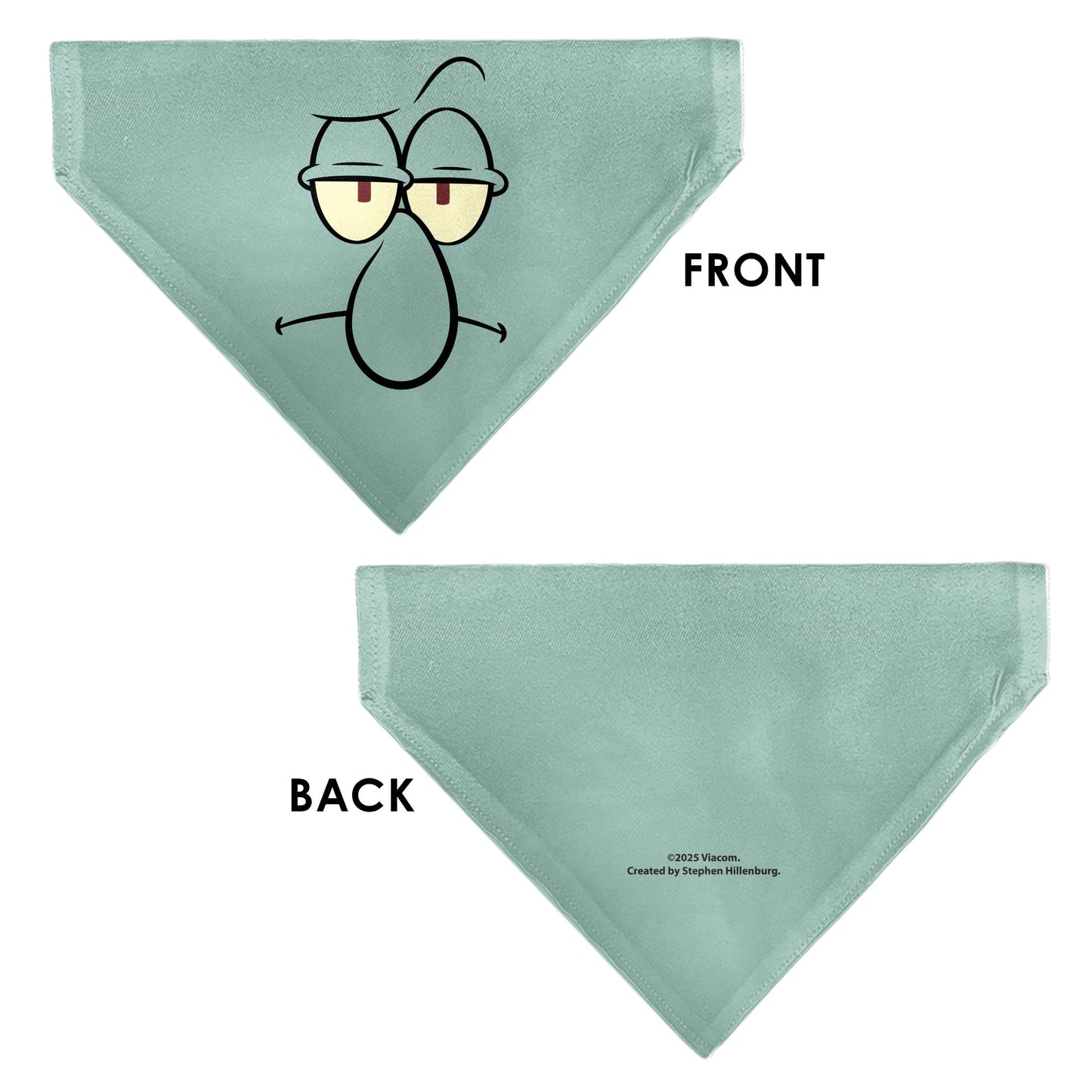 SpongeBob SquarePants Pet Bandana Squidward Close - Up Over the Collar Blue - Paramount Shop