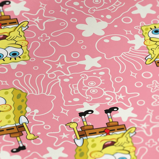 SpongeBob SquarePants Pink Jellyfish Wrapping Paper | Paramount Shop