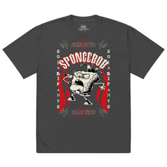 SpongeBob Schwammkopf Punk Rock Faded T-Shirt - Schwarz verblasst / Sm