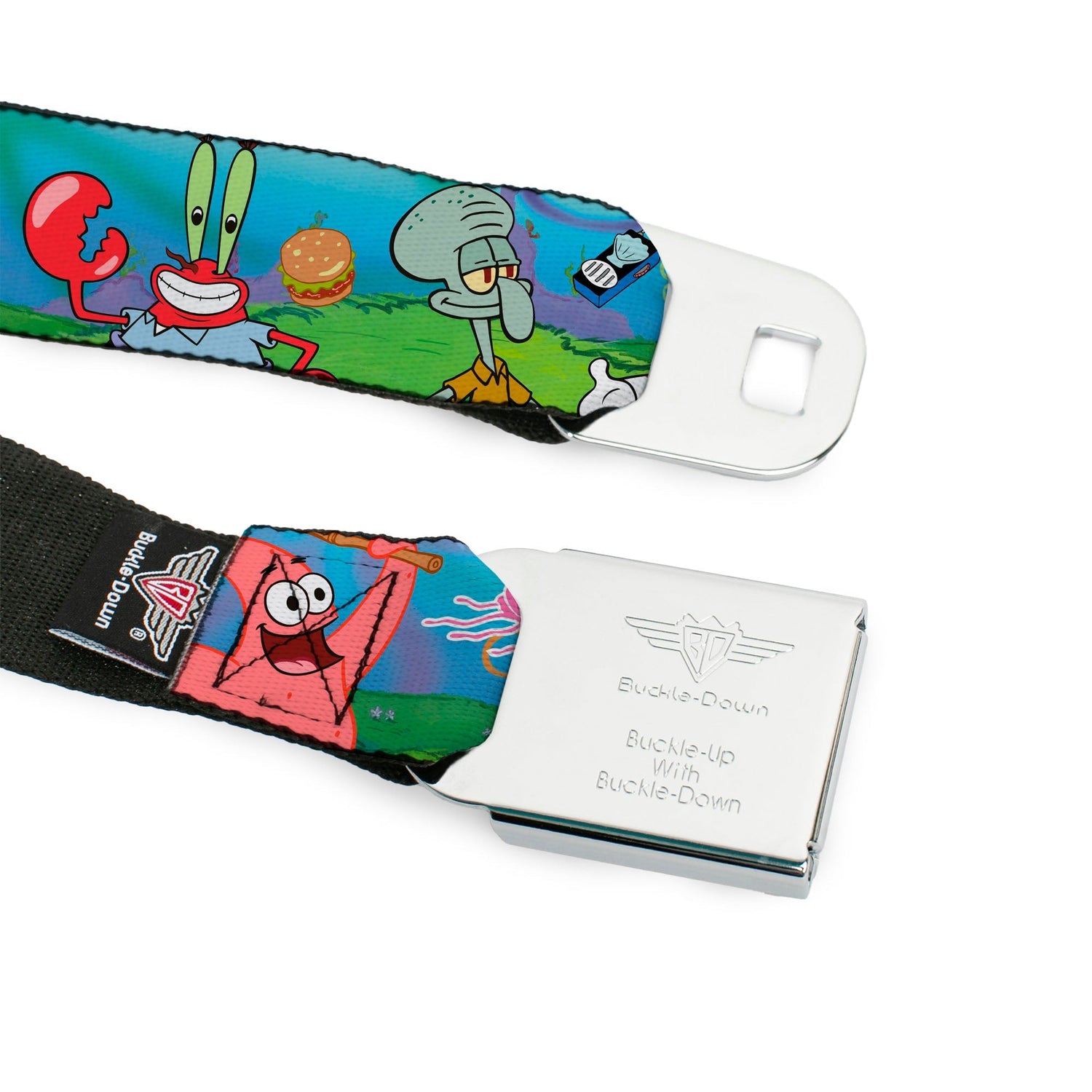SpongeBob SquarePants Seatbelt Belt Face Close - Up Full Color Adjustable - Paramount Shop