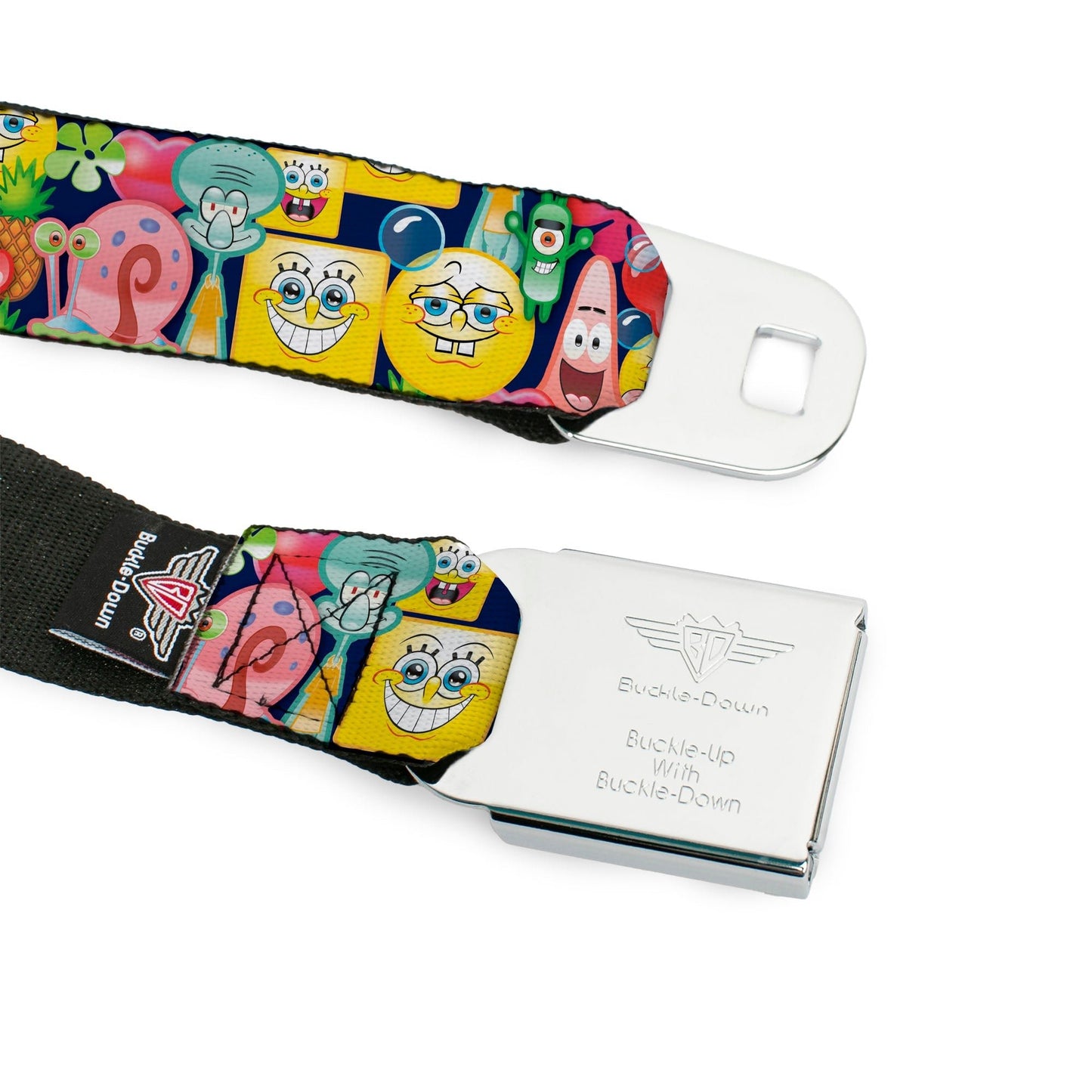 SpongeBob SquarePants Seatbelt Belt Open Mouth Smile Design Full Color - Paramount Shop