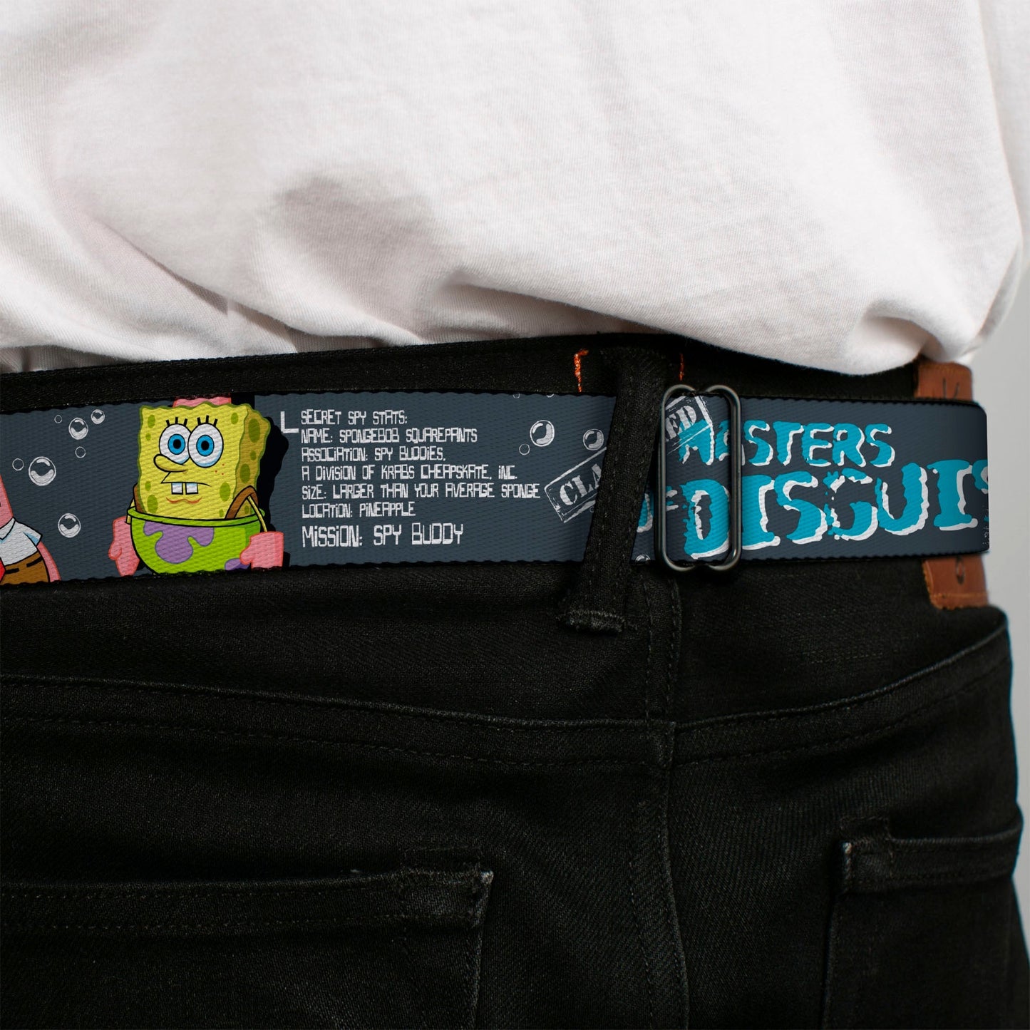 SpongeBob SquarePants Seatbelt Belt SpongeBob 3D Face Patrick Starfish Masters of Disguise Full Color - Paramount Shop