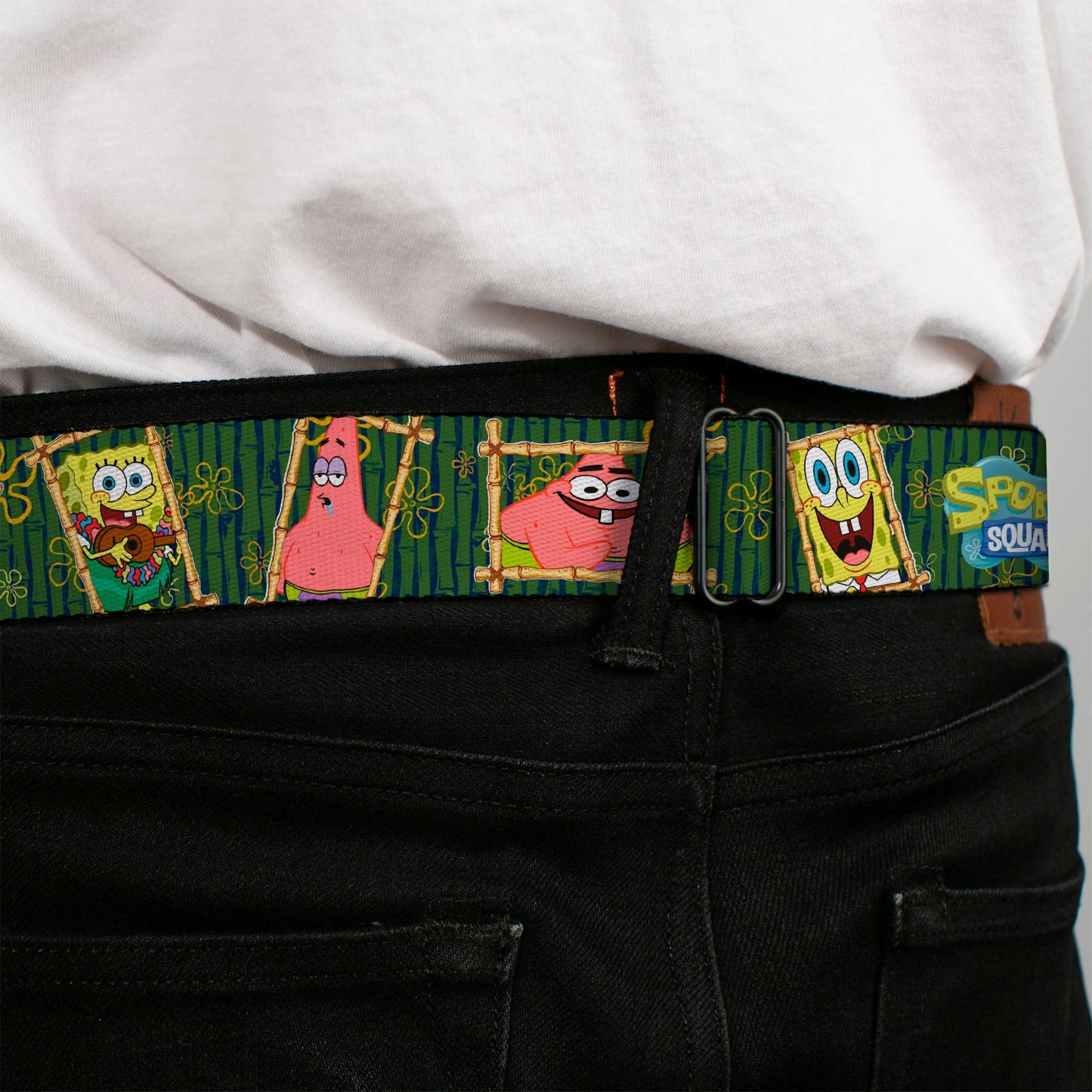 SpongeBob SquarePants Seatbelt Belt SpongeBob Face Close - Up Full Color Design - Paramount Shop