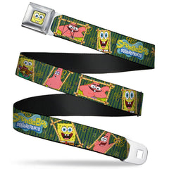 SpongeBob SquarePants Seatbelt Belt SpongeBob Face Close-Up Full Color Design - Adult Reg (30"-44")