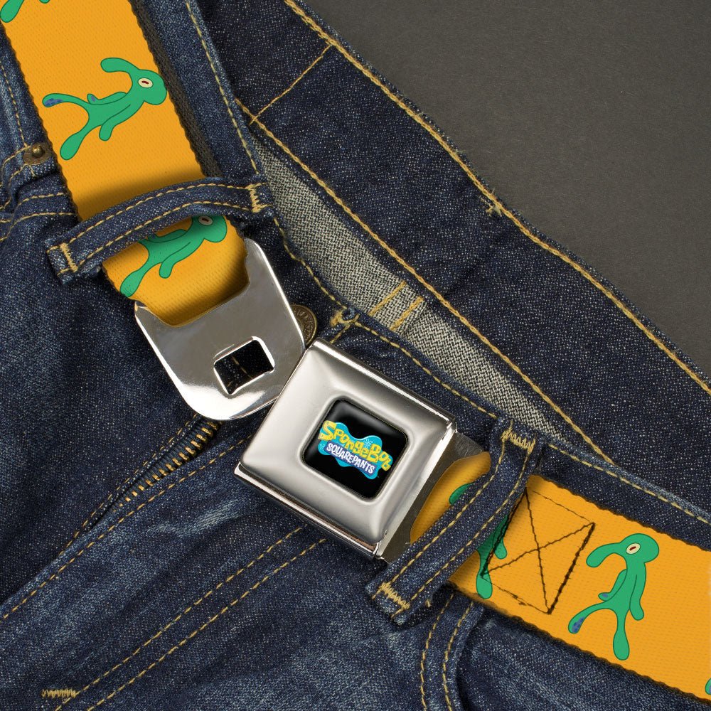 SpongeBob SquarePants Seatbelt Belt Squidward Bold and Brash Painting Black - Paramount Shop