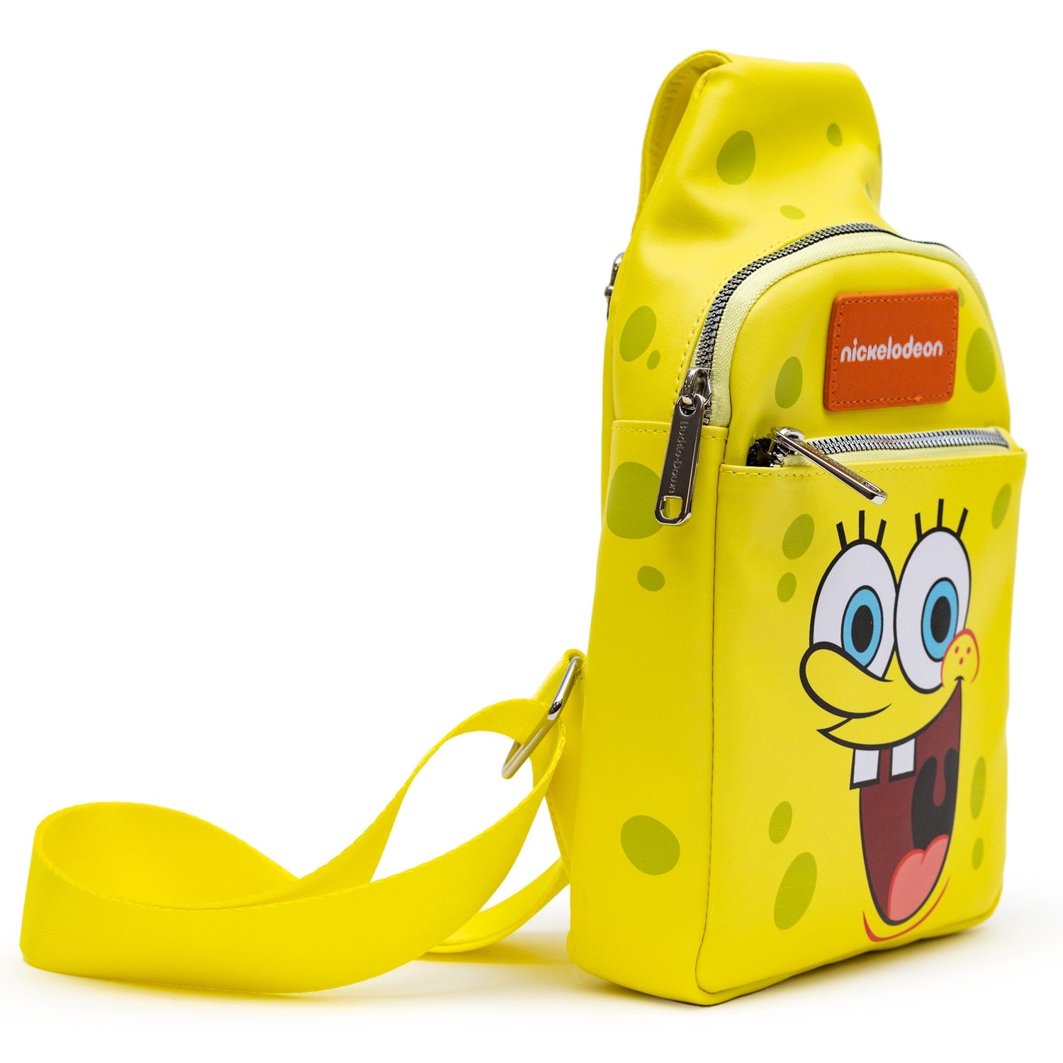 SpongeBob SquarePants Sling Bag Smiling Face Character Close Up Vegan Leather Yellow - Paramount Shop