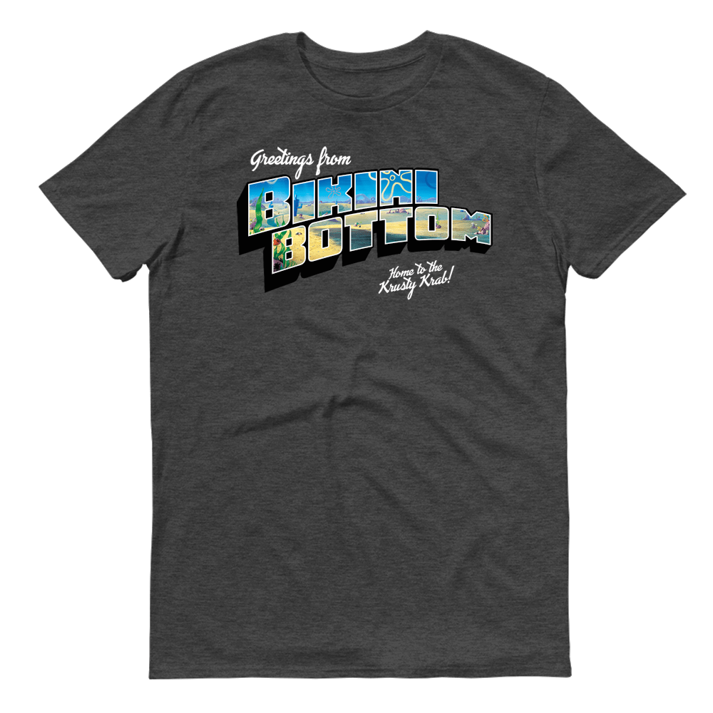 SpongeBob SquarePants Sponge on the Run Greetings From Bikini Bottom Adult Short Sleeve T - Shirt - Paramount Shop