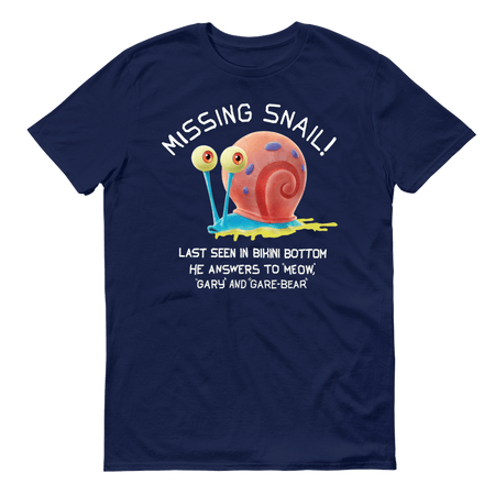 SpongeBob SquarePants Sponge on the Run Missing Snail Poster Adult Short Sleeve T - Shirt - Paramount Shop