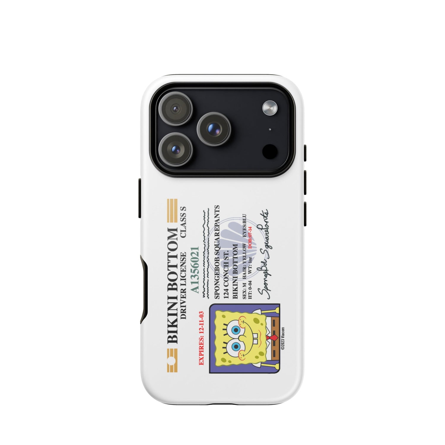 SpongeBob SquarePants SpongeBob Driver's License Tough Phone Case - iPhone - Paramount Shop