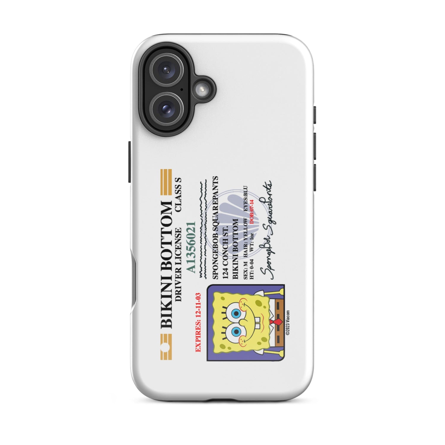 SpongeBob SquarePants SpongeBob Driver's License Tough Phone Case - iPhone - Paramount Shop