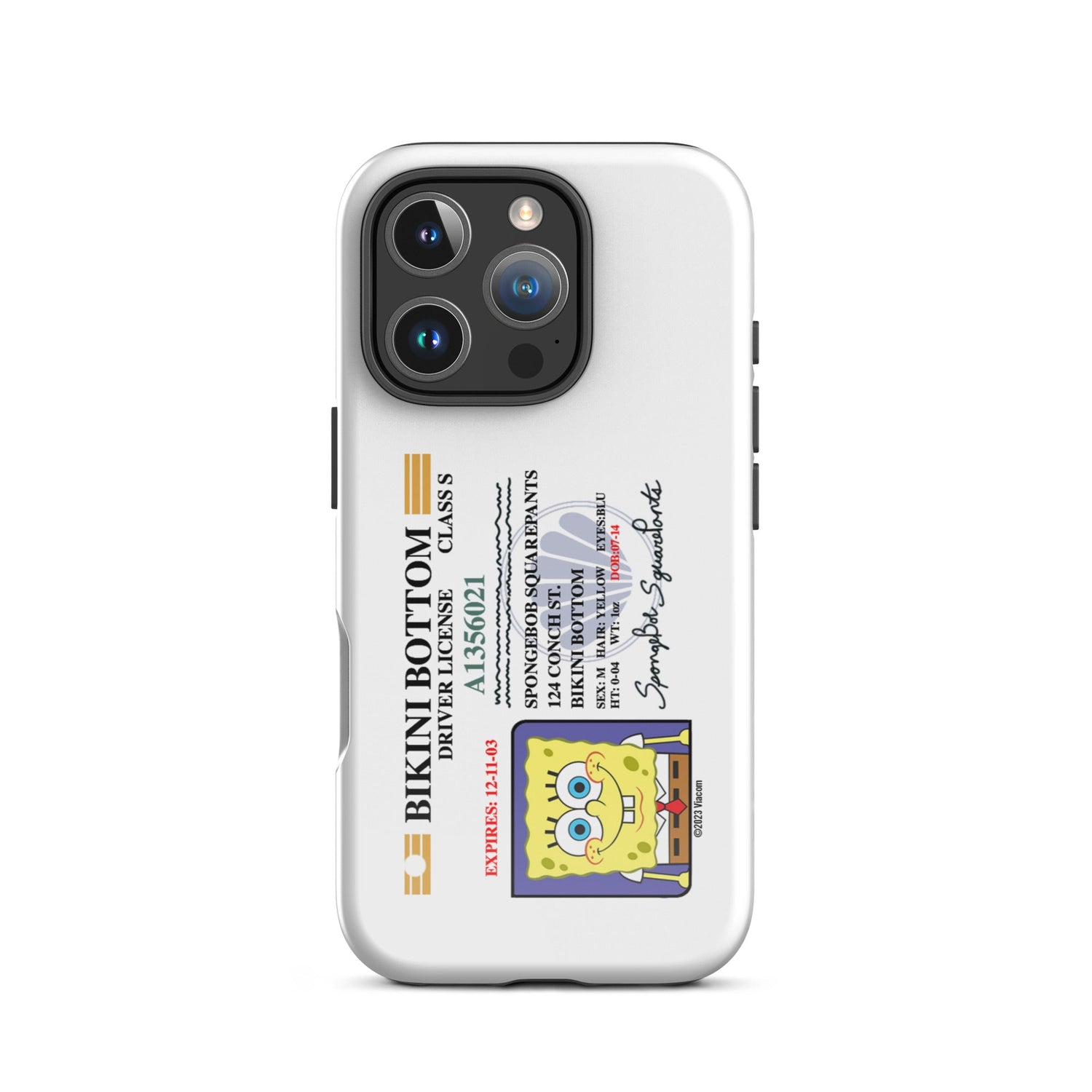 SpongeBob SquarePants SpongeBob Driver's License Tough Phone Case - iPhone - Paramount Shop