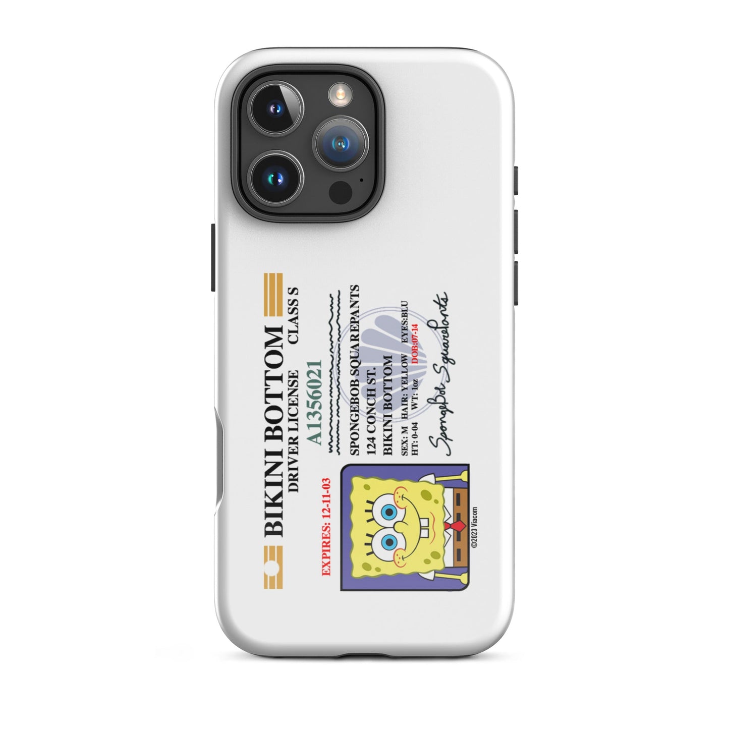 SpongeBob SquarePants SpongeBob Driver's License Tough Phone Case - iPhone - Paramount Shop