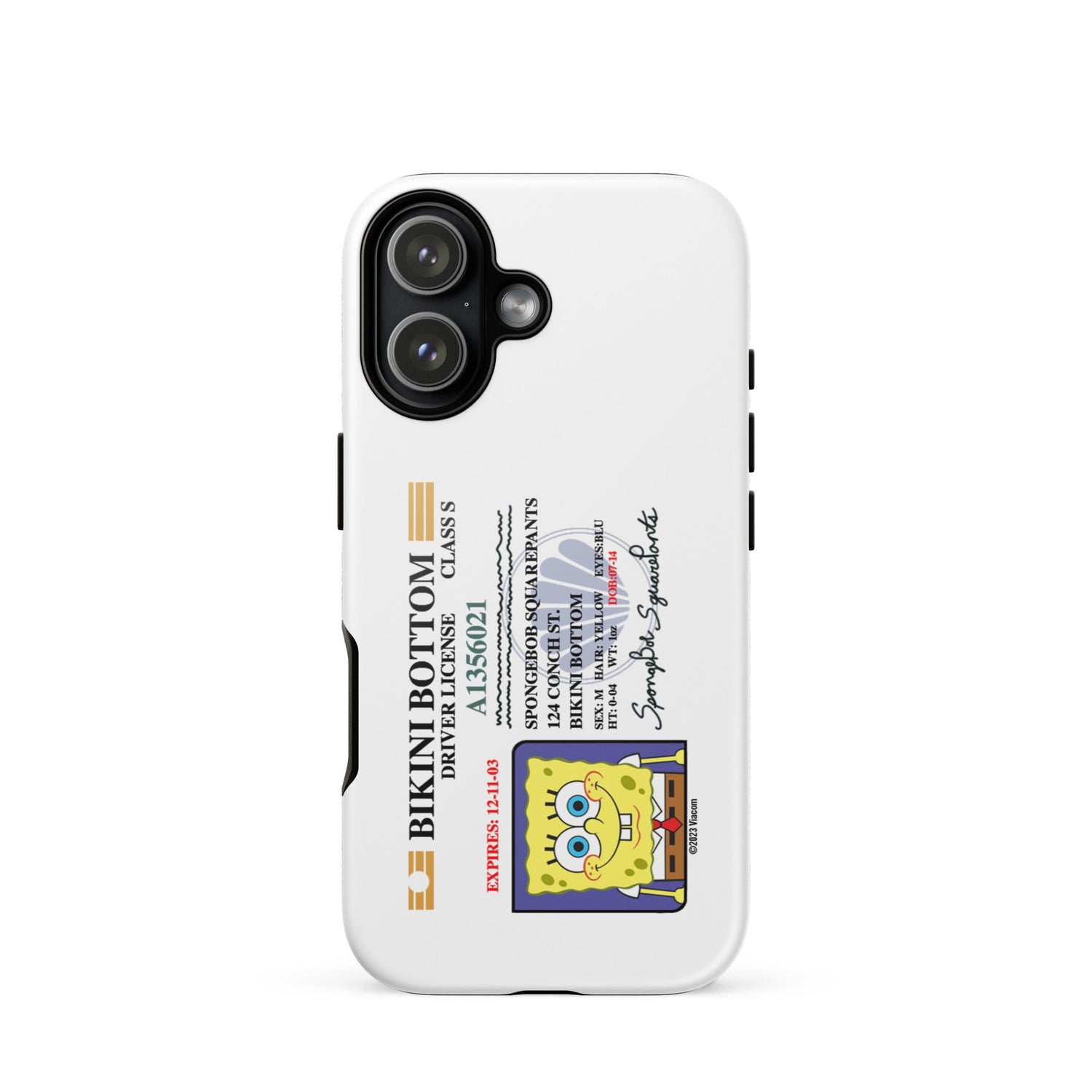 SpongeBob SquarePants SpongeBob Driver's License Tough Phone Case - iPhone - Paramount Shop