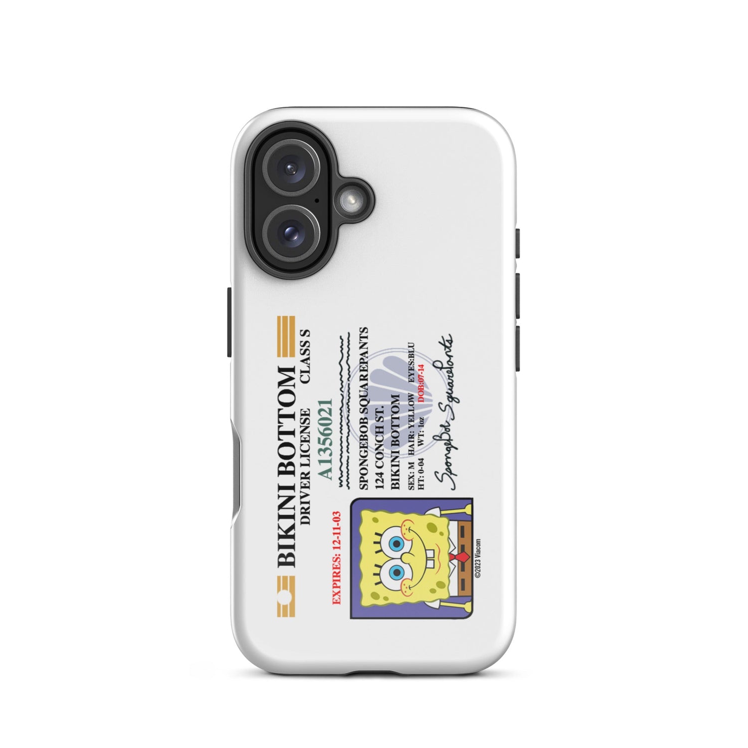 SpongeBob SquarePants SpongeBob Driver's License Tough Phone Case - iPhone - Paramount Shop