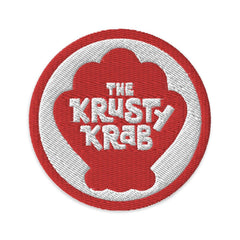 Spongebob Squarepants The Krusty Krab Logo Patch - White / Circle - 3 in