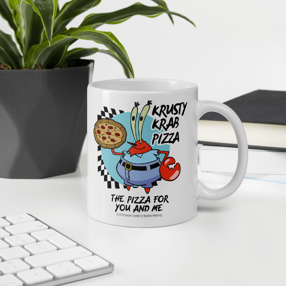 SpongeBob SquarePants The Krusty Krab Pizza White Mug - Paramount Shop