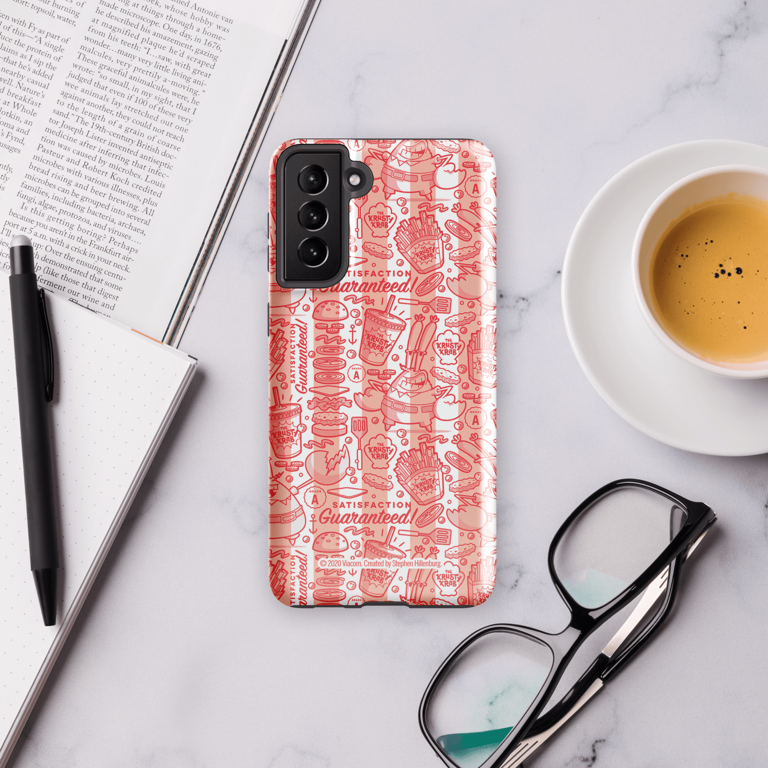 SpongeBob SquarePants The Krusty Krab Satisfaction Guaranteed Tough Phone Case - Samsung - Paramount Shop