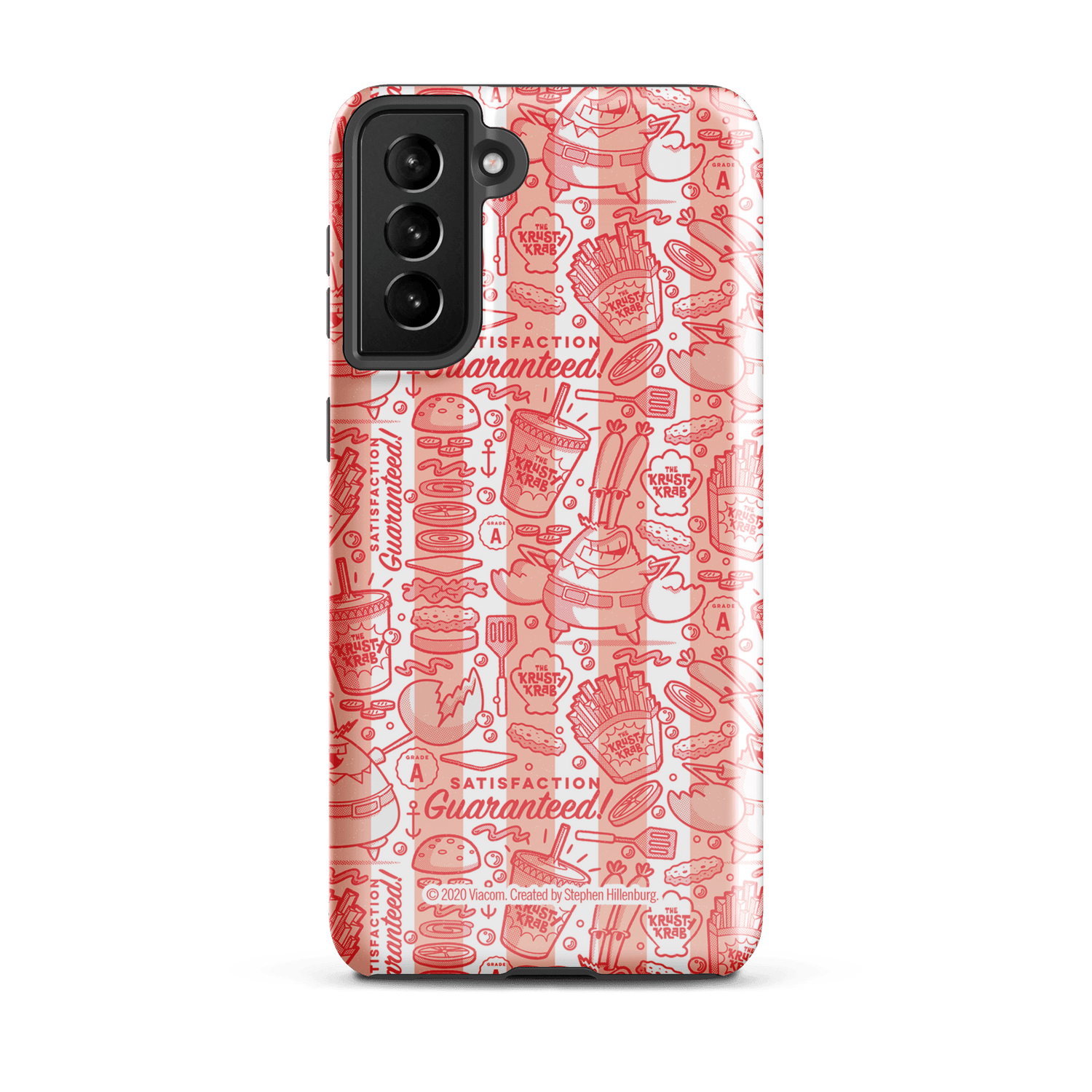 SpongeBob SquarePants The Krusty Krab Satisfaction Guaranteed Tough Phone Case - Samsung - Paramount Shop