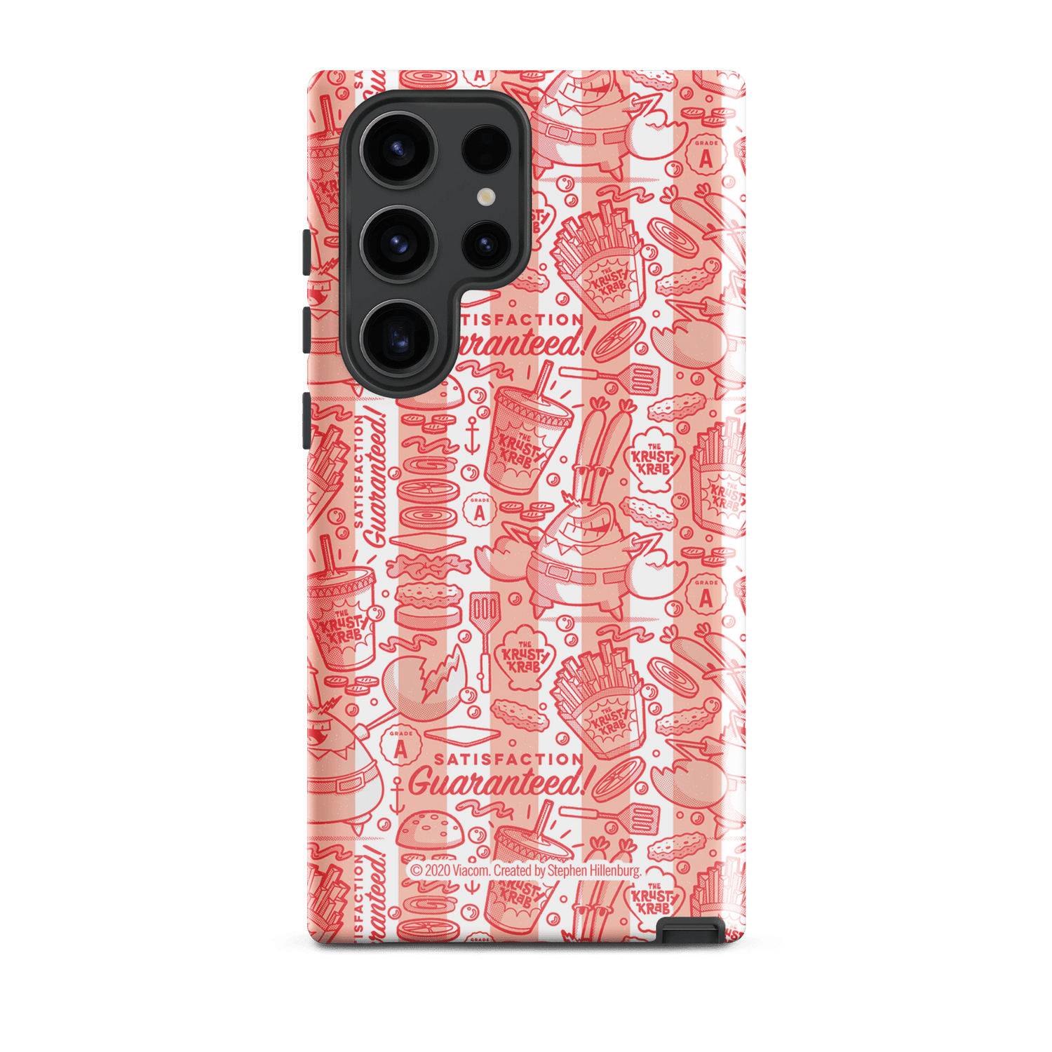 SpongeBob SquarePants The Krusty Krab Satisfaction Guaranteed Tough Phone Case - Samsung - Paramount Shop